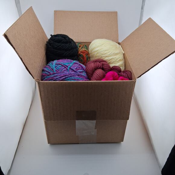 2 lb Yarn Mystery Box Mixed Lot Assorted Colors, Sizes & Fiber Content - Picture 1 of 1